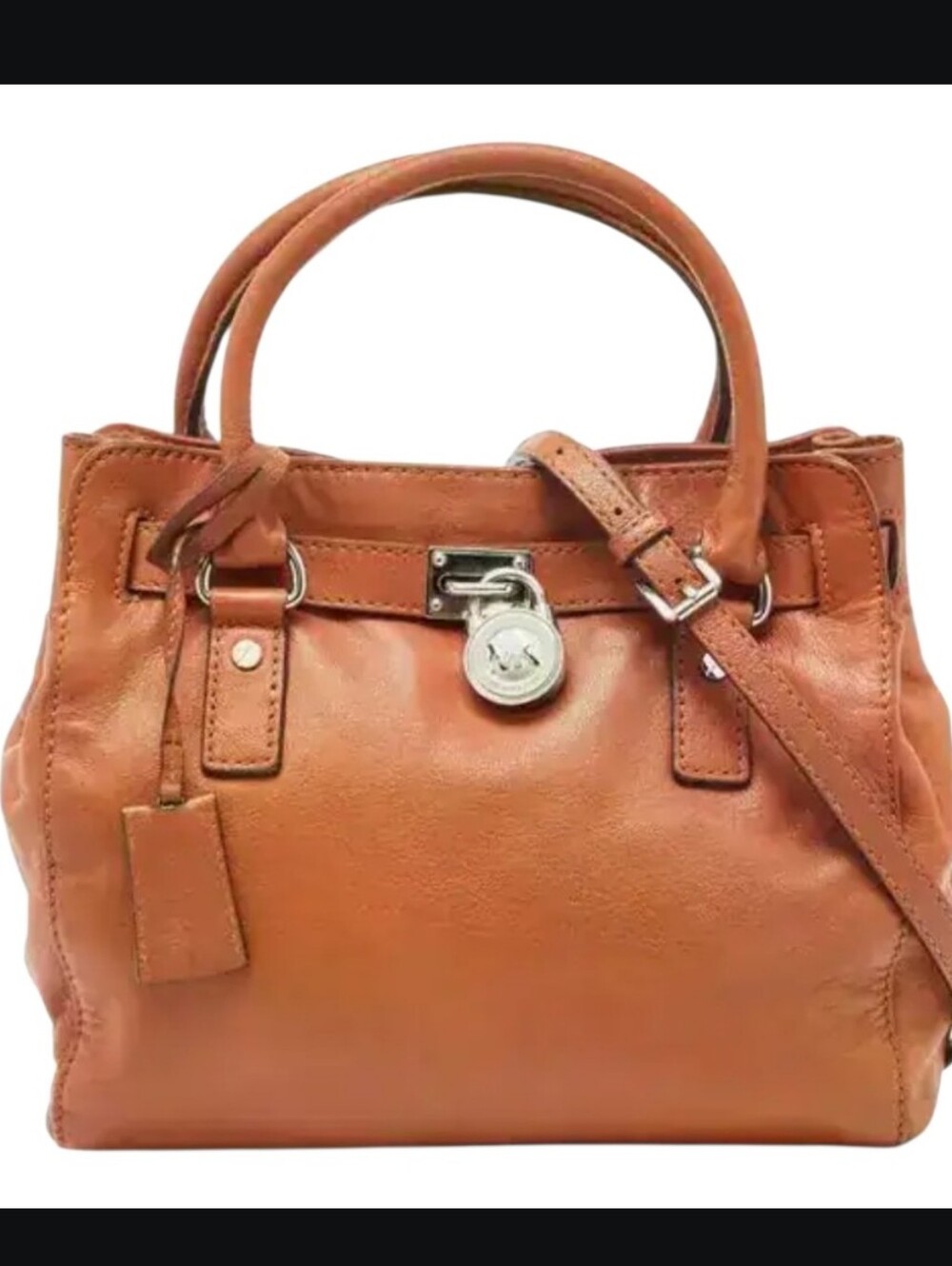 Michael Kors Cognac Leather Shoulder Bag Handbag Carmel Tan